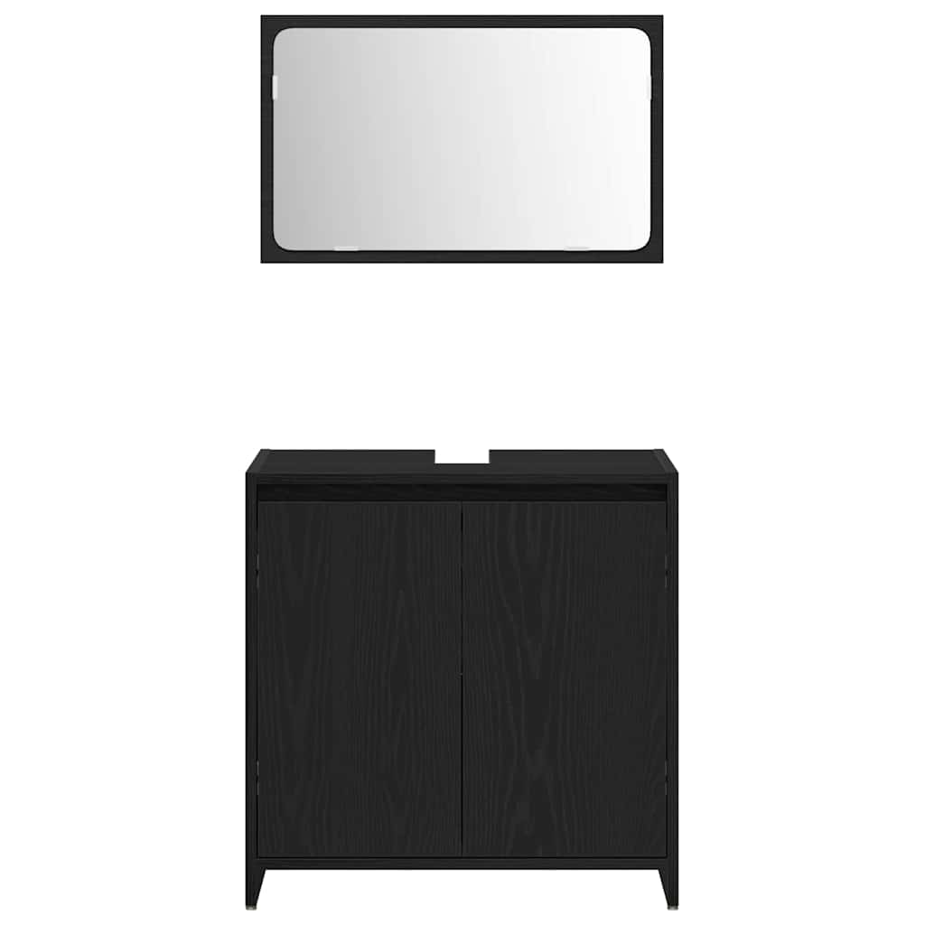 vidaXL Bathroom Cabinet Black Oak 60 x 33 x 60 cm Engineered Wood