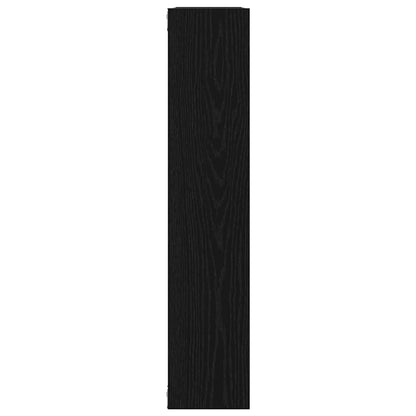 vidaXL Wall Shelf Black Oak 90x16x78 cm Engineered Wood