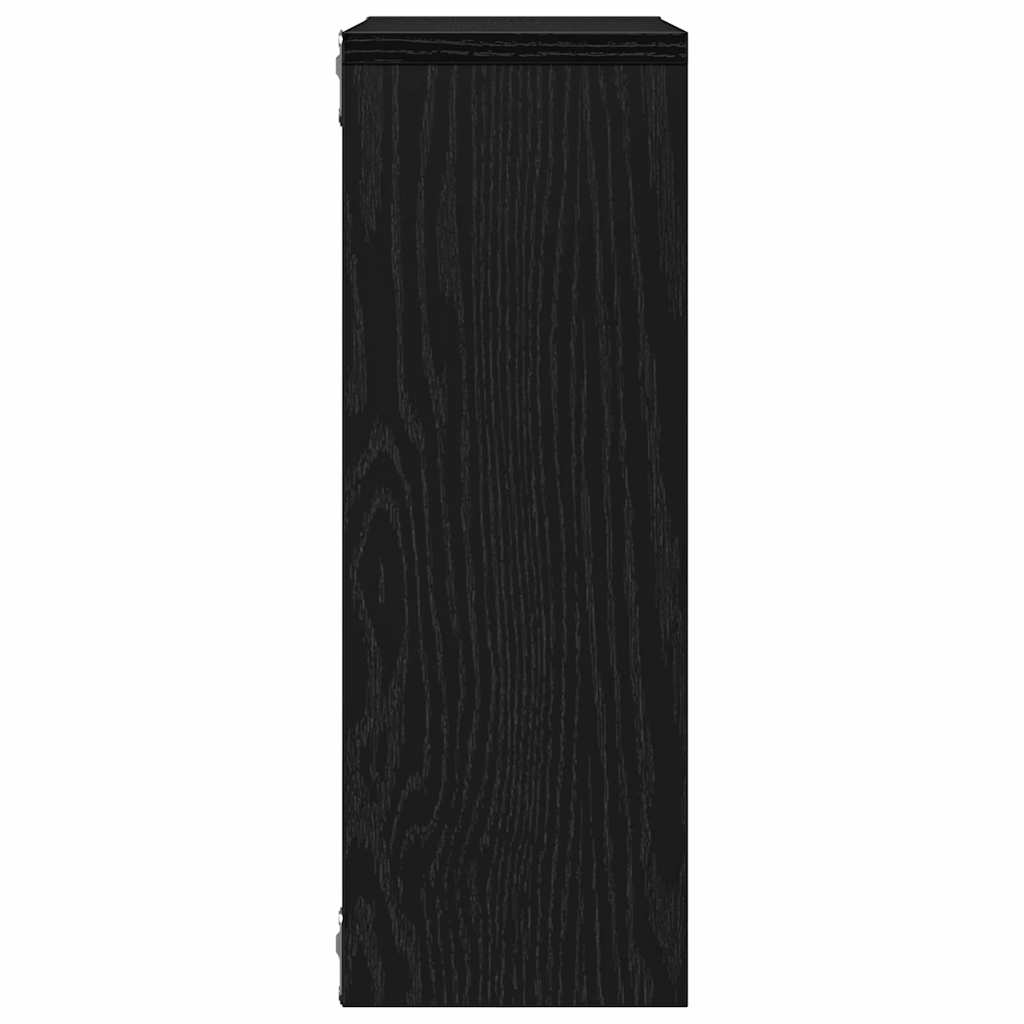 vidaXL Wall Shelf Black Oak 45x16x45 cm Engineered Wood