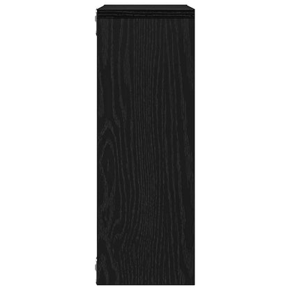 vidaXL Wall Shelf Black Oak 45x16x45 cm Engineered Wood