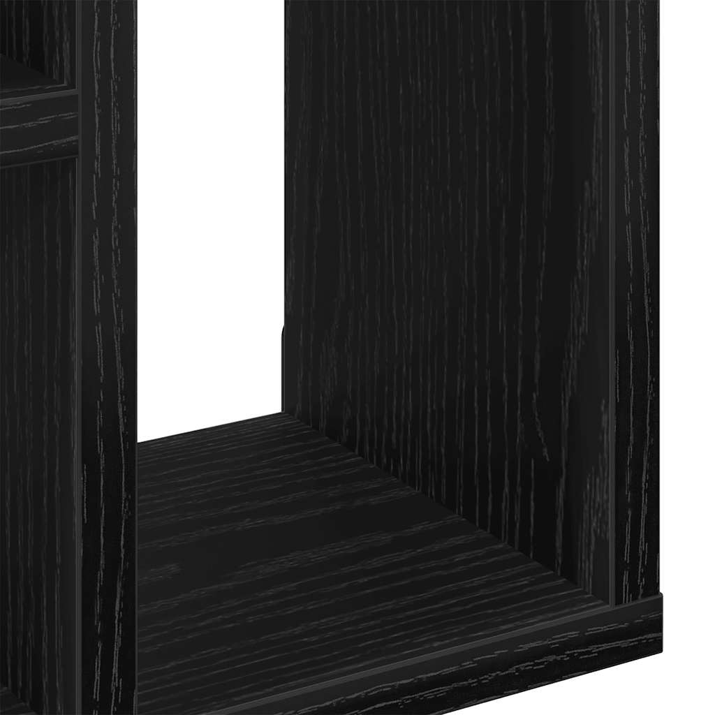 vidaXL Wall Shelf Black Oak 45x16x45 cm Engineered Wood