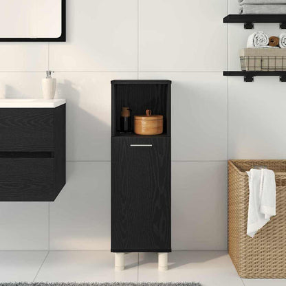 vidaXL Bathroom Cabinet Black Oak 30 x 30 x 95 cm Engineered Wood