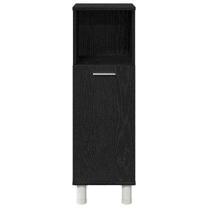 vidaXL Bathroom Cabinet Black Oak 30 x 30 x 95 cm Engineered Wood