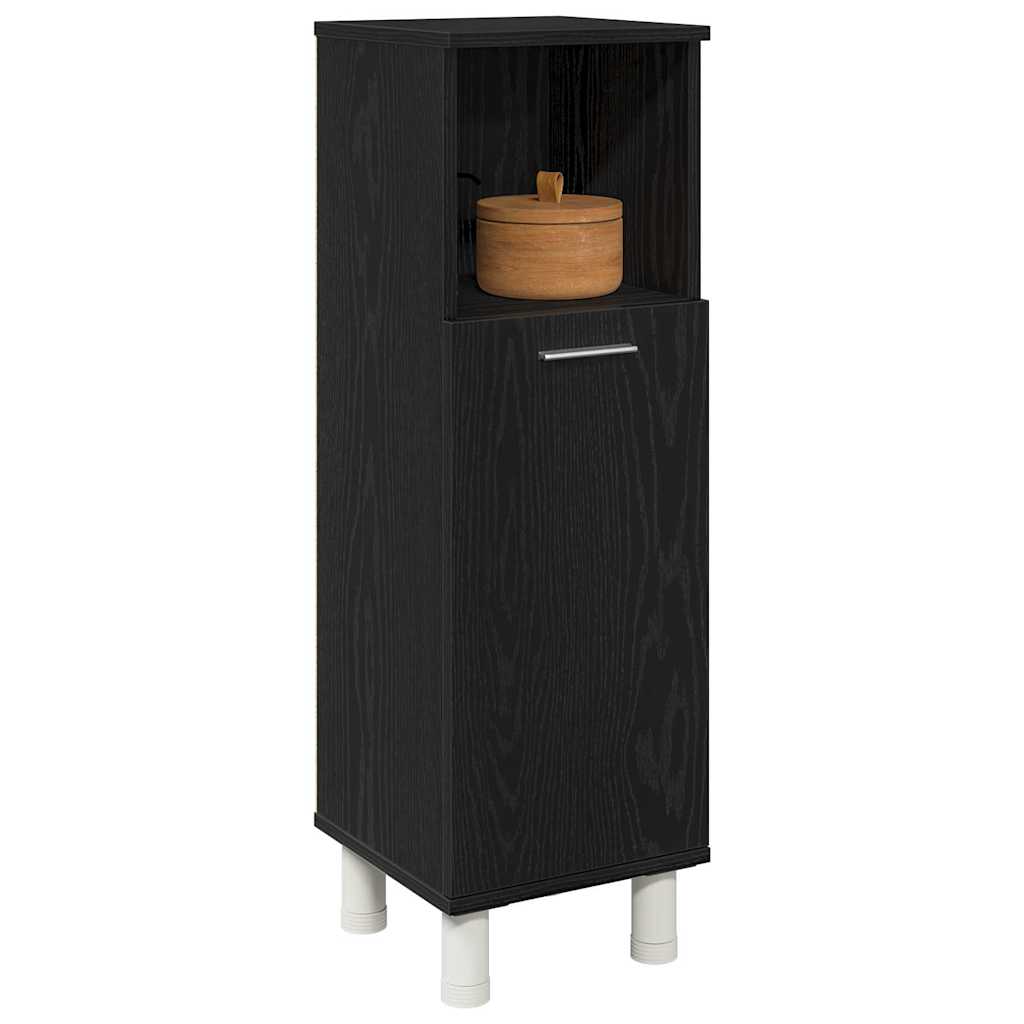 vidaXL Bathroom Cabinet Black Oak 30 x 30 x 95 cm Engineered Wood
