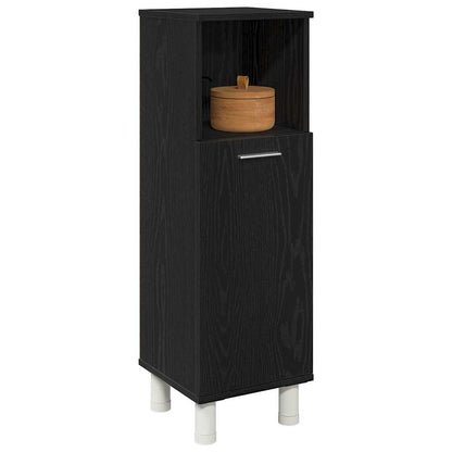 vidaXL Bathroom Cabinet Black Oak 30 x 30 x 95 cm Engineered Wood