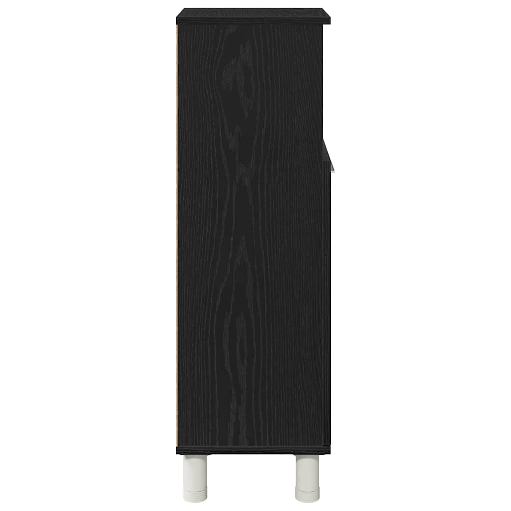 vidaXL Bathroom Cabinet Black Oak 30 x 30 x 95 cm Engineered Wood