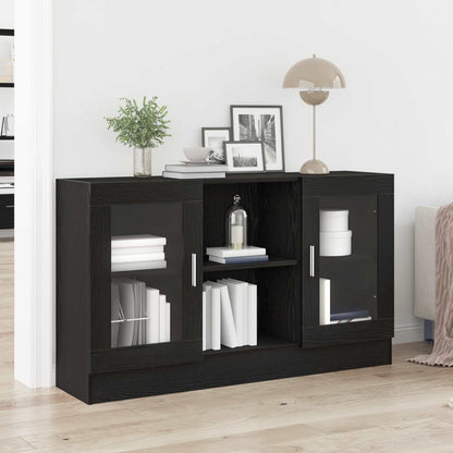 vidaXL Sideboard Black Oak 120 x 30.5 x 70 cm Engineered Wood