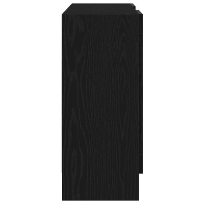 vidaXL Sideboard Black Oak 120 x 30.5 x 70 cm Engineered Wood
