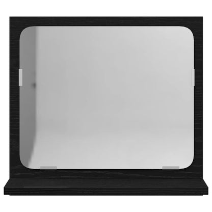 vidaXL Bathroom Mirror Black Oak 40x10,5x37 cm Engineered Wood