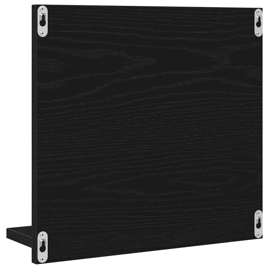 vidaXL Bathroom Mirror Black Oak 40x10,5x37 cm Engineered Wood