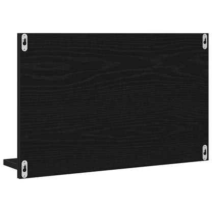 vidaXL Mirror Shelf Black Oak 60 x 10.5 x 37 cm Engineered Wood