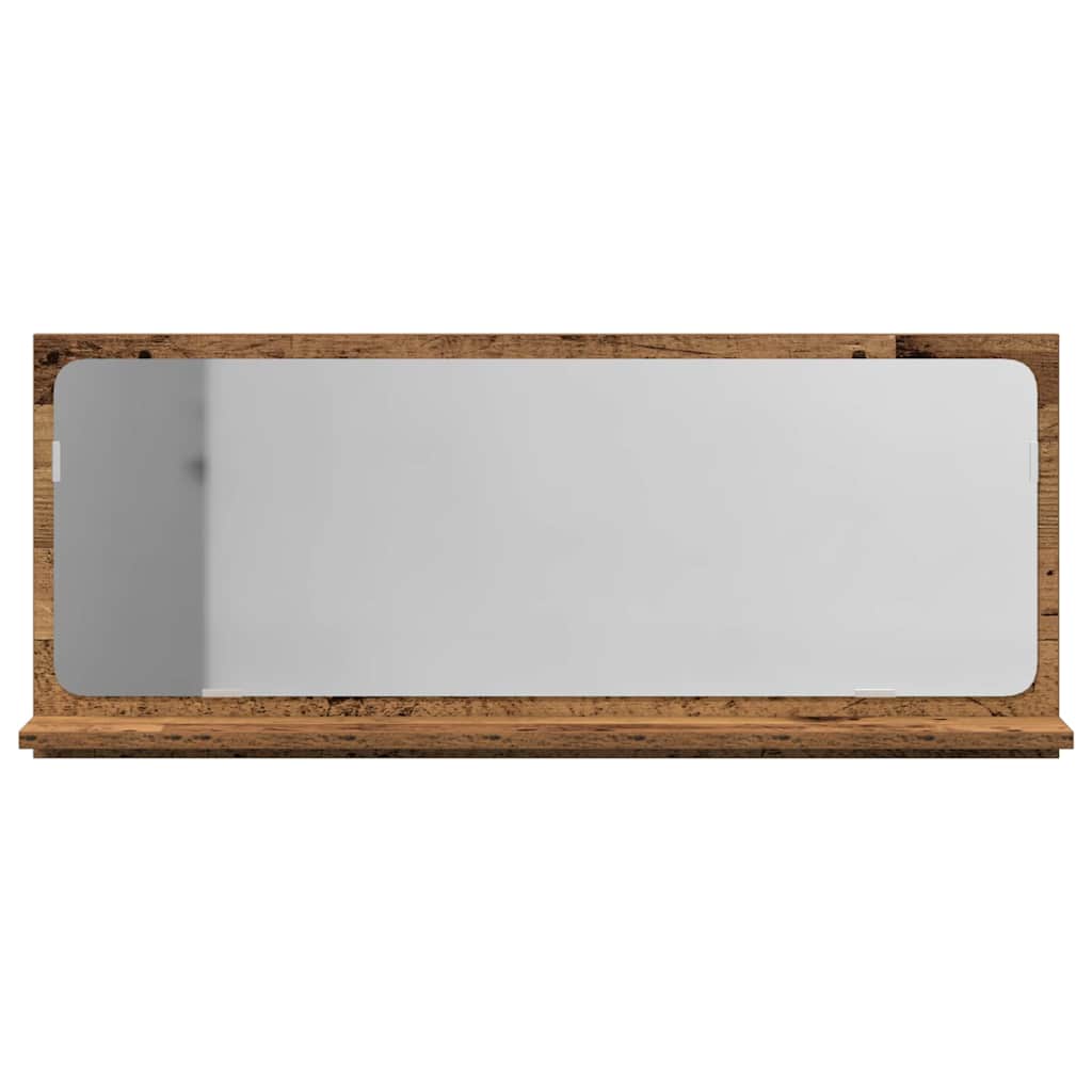 vidaXL Mirror Shelf Old wood 90 x 10.5 x 37 cm Engineered Wood