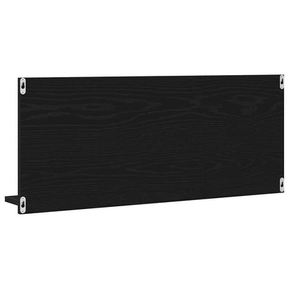 vidaXL Mirror Shelf Black Oak 90 x 10.5 x 37 cm Engineered Wood