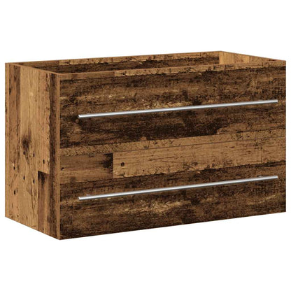 vidaXL Bathroom Sink Cabinet Old Wood 80x38.5x48 cm Engineered Wood