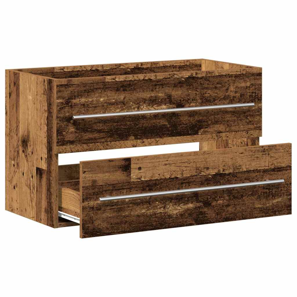 vidaXL Bathroom Sink Cabinet Old Wood 80x38.5x48 cm Engineered Wood