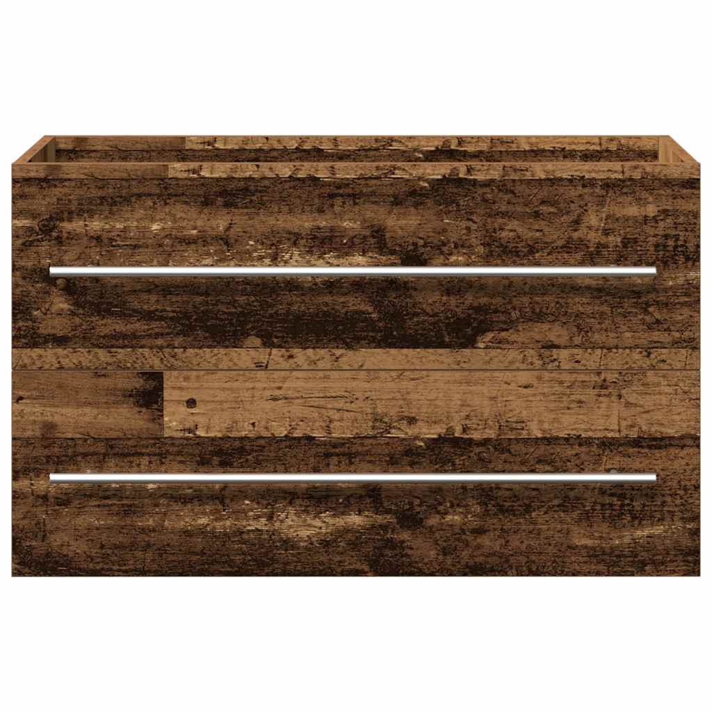 vidaXL Bathroom Sink Cabinet Old Wood 80x38.5x48 cm Engineered Wood