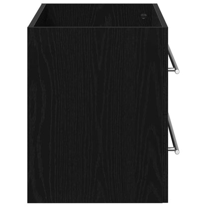 vidaXL Bathroom Sink Cabinet Black Oak 80x38.5x48 cm Engineered Wood