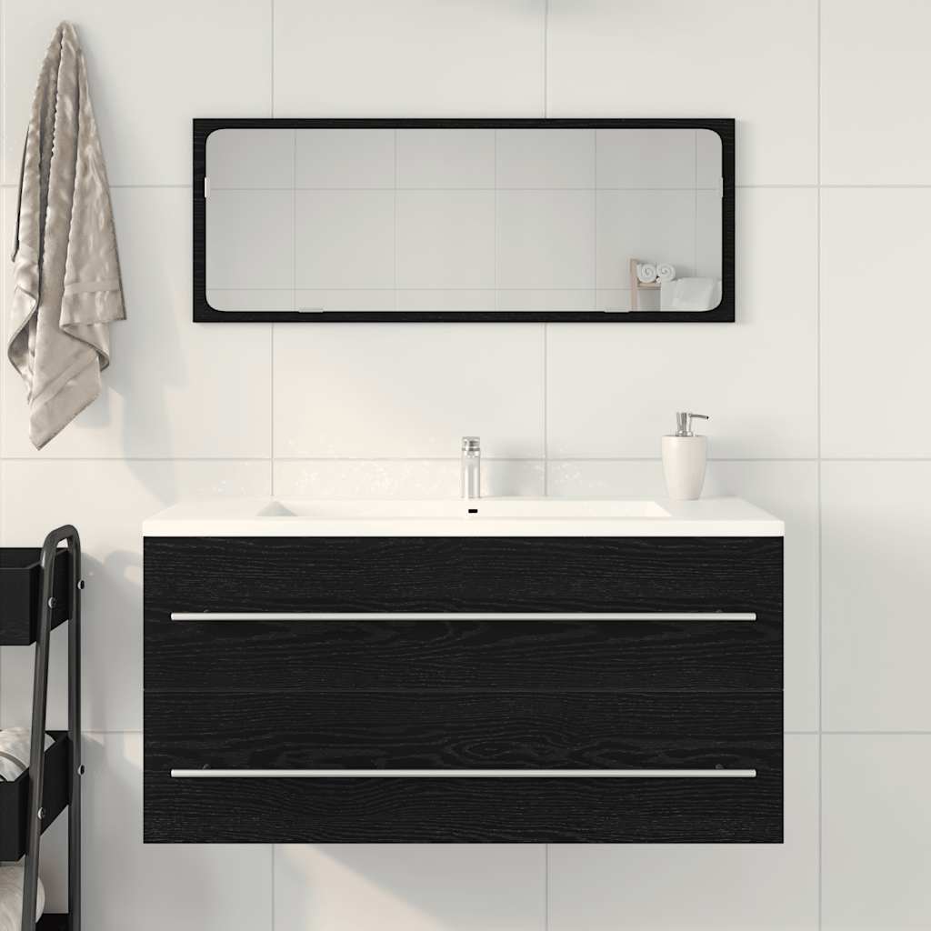 vidaXL Bathroom Sink Cabinet Black Oak 100x38,5x48 cm Engineered Wood