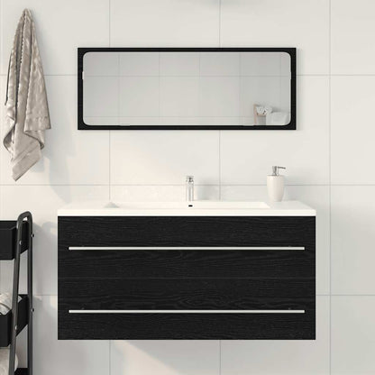 vidaXL Bathroom Sink Cabinet Black Oak 100x38.5x48 cm Engineered Wood