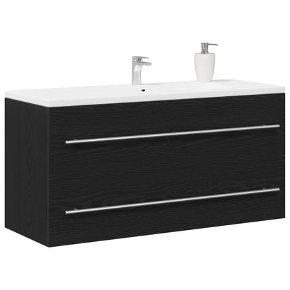 vidaXL Bathroom Sink Cabinet Black Oak 100x38,5x48 cm Engineered Wood
