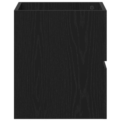 vidaXL Bathroom Sink Cabinet Black Oak 41x38,5x45 cm Engineered Wood