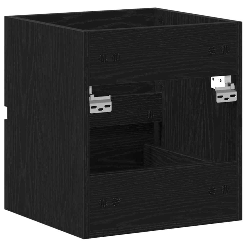 vidaXL Bathroom Sink Cabinet Black Oak 41x38,5x45 cm Engineered Wood