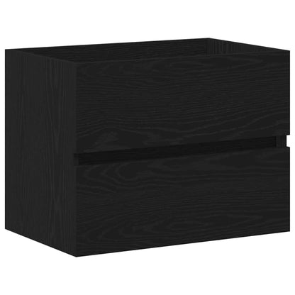 vidaXL Bathroom Sink Cabinet with Drawer Black Oak 60 x 38.5 x 45 cm