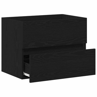 vidaXL Bathroom Sink Cabinet with Drawer Black Oak 60 x 38.5 x 45 cm