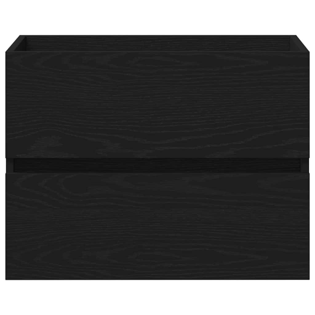 vidaXL Bathroom Sink Cabinet with Drawer Black Oak 60 x 38.5 x 45 cm