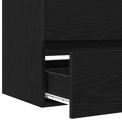 vidaXL Sink Cabinet Black Oak 80 x 38.5 x 45 cm Engineered wood