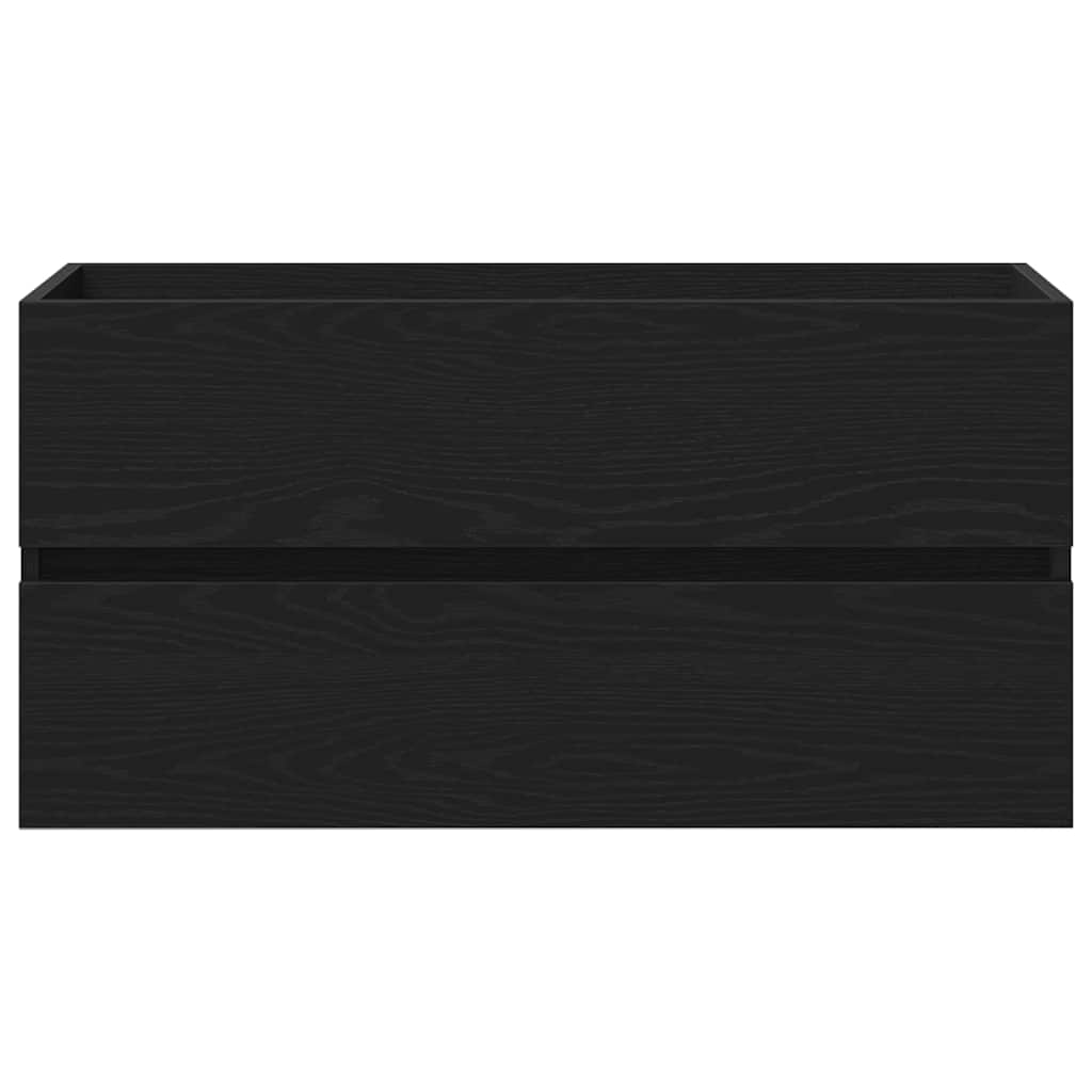 vidaXL Bathroom Sink Cabinet with Drawer Black Oak 90 x 38.5 x 45 cm