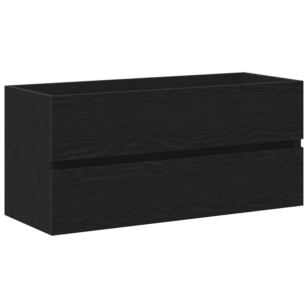 vidaXL Sink Cabinet Black Oak 100x38.5x45 cm Engineered Wood