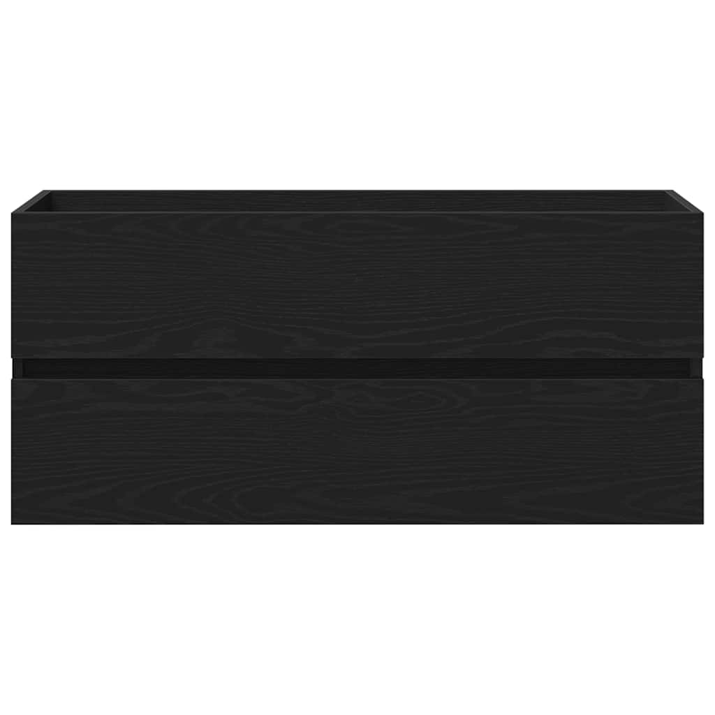 vidaXL Sink Cabinet Black Oak 100x38.5x45 cm Engineered Wood