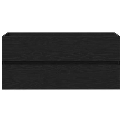 vidaXL Sink Cabinet Black Oak 100x38.5x45 cm Engineered Wood