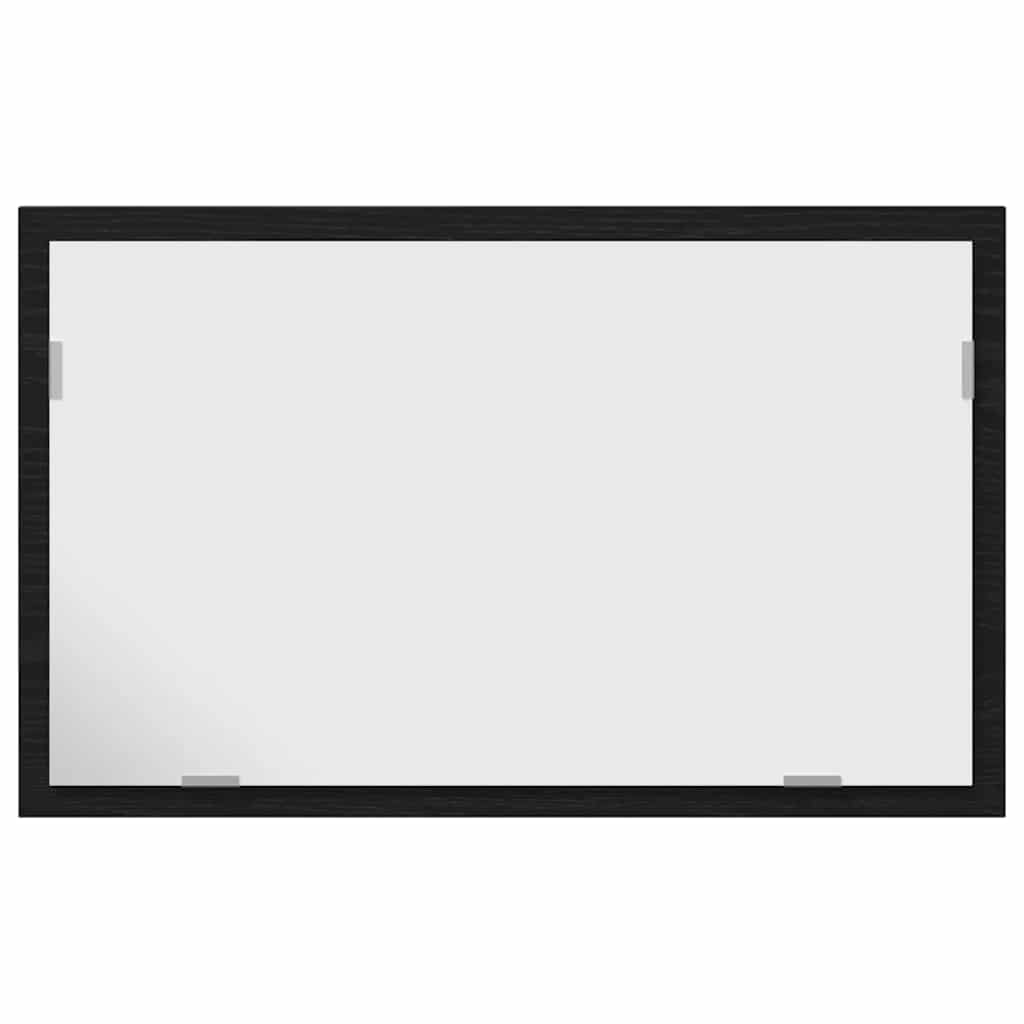 vidaXL Bathroom Mirror with LED Lights Black Oak 60x8.5x37 cm