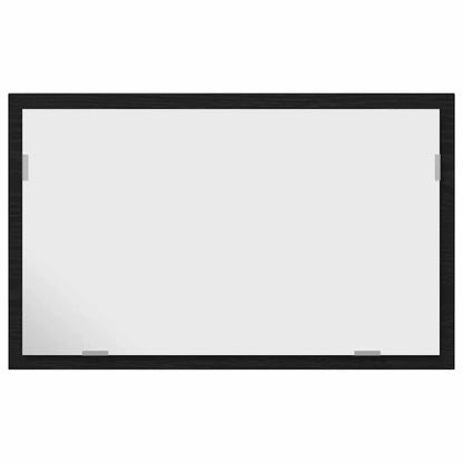 vidaXL Bathroom Mirror with LED Lights Black Oak 60x8.5x37 cm