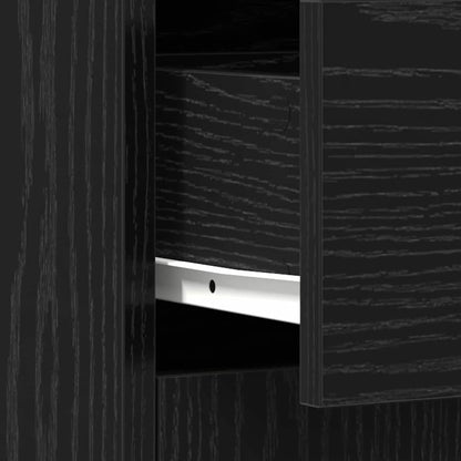 vidaXL Bathroom Cabinet Black Oak 60 x 33 x 80 cm Engineered Wood