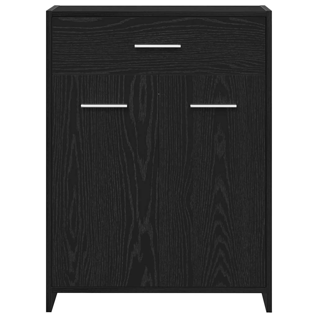 vidaXL Bathroom Cabinet Black Oak 60 x 33 x 80 cm Engineered Wood