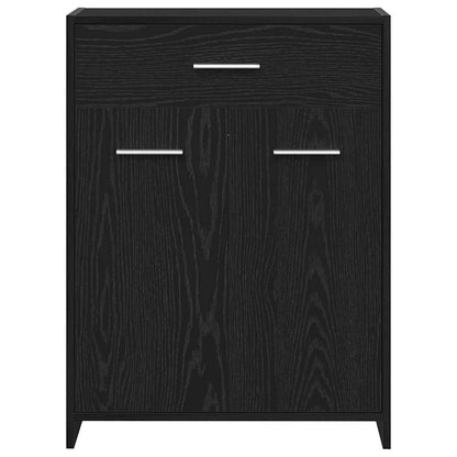 vidaXL Bathroom Cabinet Black Oak 60 x 33 x 80 cm Engineered Wood