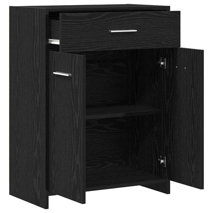 vidaXL Bathroom Cabinet Black Oak 60 x 33 x 80 cm Engineered Wood