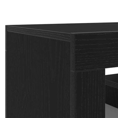 vidaXL TV Cabinet Black Oak 120 x 35 x 40 cm Engineered Wood