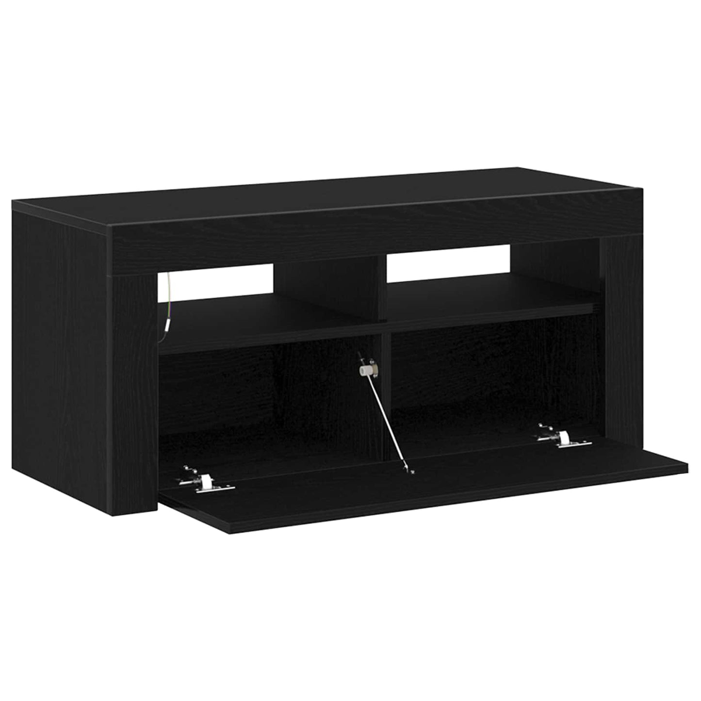 vidaXL TV Cabinet Black Oak 90 x 35 x 40 cm Engineered Wood