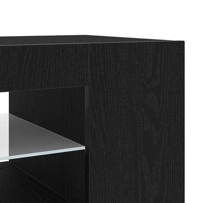 vidaXL TV Cabinet Black Oak 135 x 39 x 30 cm Engineered Wood
