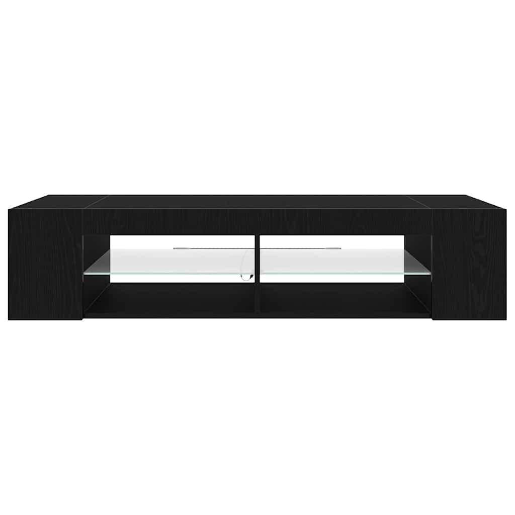 vidaXL TV Cabinet Black Oak 135 x 39 x 30 cm Engineered Wood