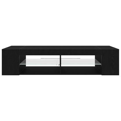 vidaXL TV Cabinet Black Oak 135 x 39 x 30 cm Engineered Wood