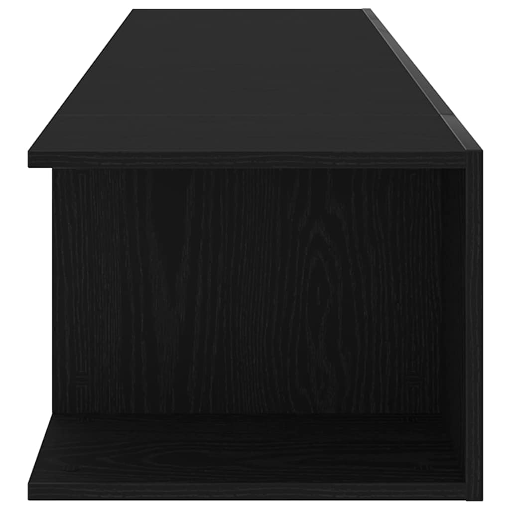 vidaXL TV Cabinet Black Oak 135 x 39 x 30 cm Engineered Wood