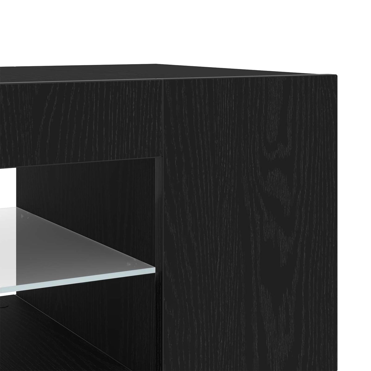vidaXL TV Cabinet 90 x 39 x 30 cm Black Oak Engineered Wood