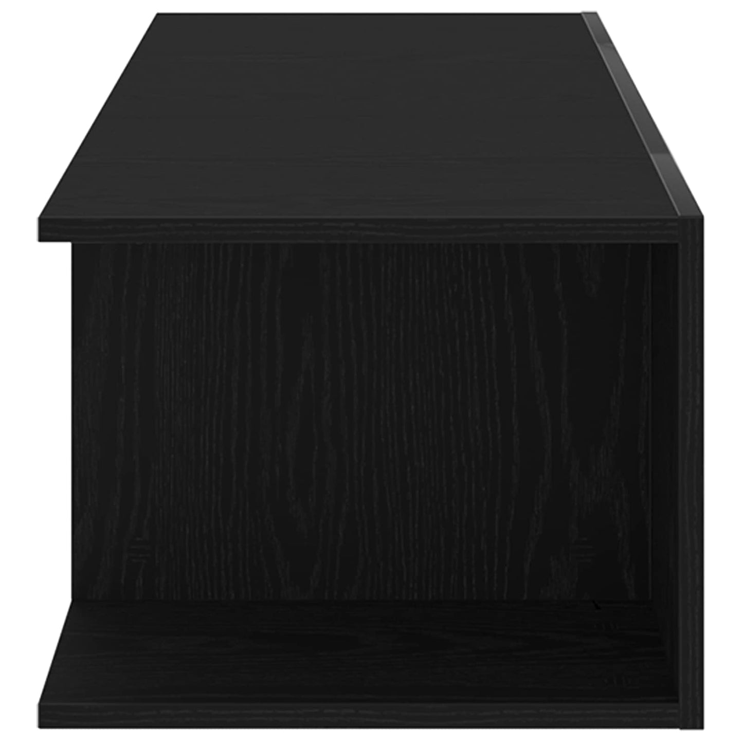 vidaXL TV Cabinet Black Oak 90 x 39 x 30 cm Engineered Wood