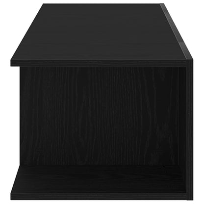 vidaXL TV Cabinet Black Oak 90 x 39 x 30 cm Engineered Wood