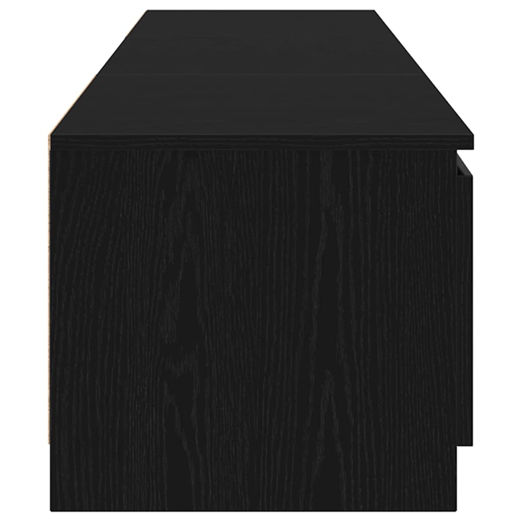 vidaXL TV Cabinet Black Oak 140 x 38.5 x 36 cm Engineered Wood